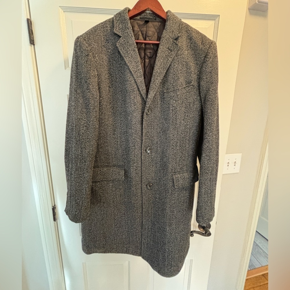 J. Crew Ludlow topcoat in wool-blend herringbone
